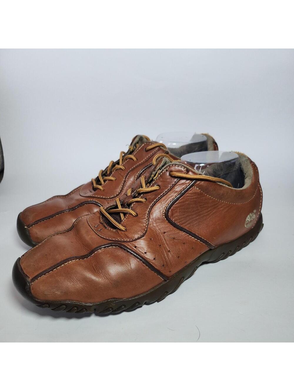 TIMBERLAND Lexington 55518 Brown Leather Lace Up Driving Oxfords Shoes Sz 110M